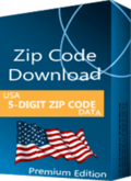 USA - 5-digit ZIP Code Database, Premium Edition