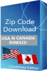 USA 5-digit & Canadian 6-digit Postal Code Database, Combined Edition