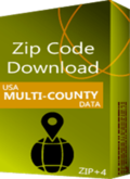 USA - ZIP+4 Multi-County Database